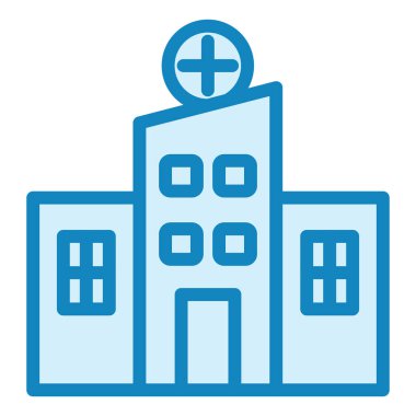 Hastane. Web simgesi basit illüstrasyon 