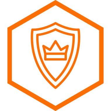 Beyaz arkaplanda izole edilmiş düz bir kalkan simgesi. koruma sembolü