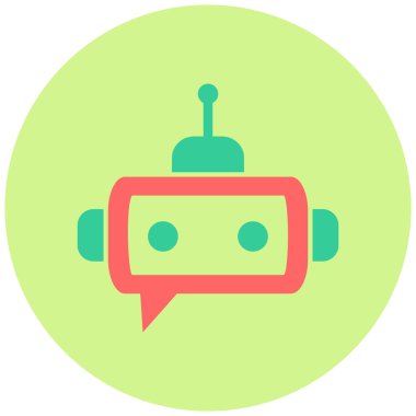 Sohbet balonu simgesi, vektör illüstrasyonu