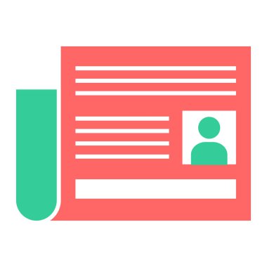 ID kart simgesi vektör illüstrasyonu