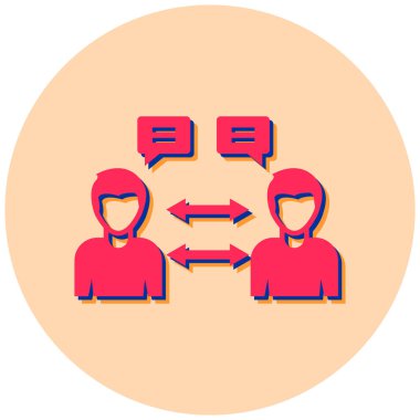 İnsanların düz simgelerinin vektör illüstrasyonu