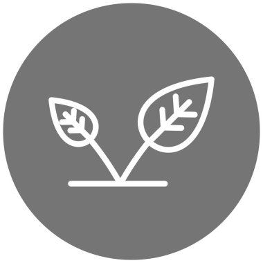 Yaprak. Web simgesi basit illüstrasyon