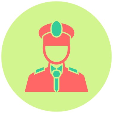 - Yüzbaşı. Web simgesi basit illüstrasyon