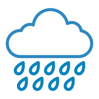 Yağmur. Web simgesi basit illüstrasyon
