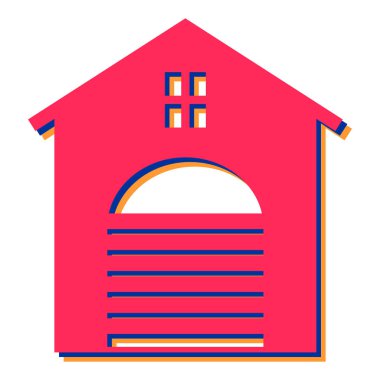 Ev. Web simgesi basit illüstrasyon