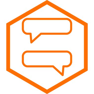 Konuş. Web simgesi basit illüstrasyon