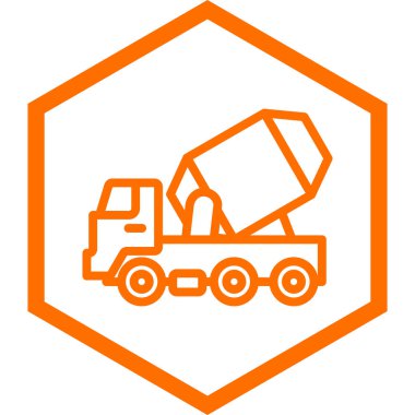 Bir kamyon simgesinin vektör çizimi