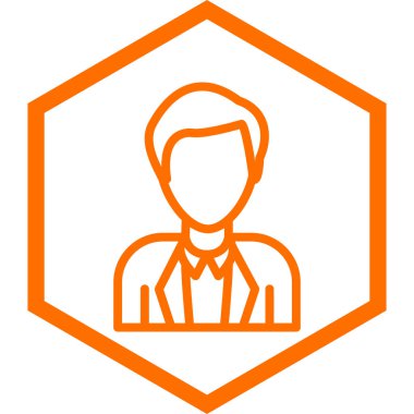 İş adamı simgesinin vektör illüstrasyonu