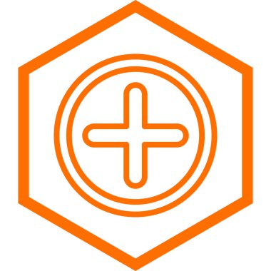 Artı çapraz simge. vektör illüstrasyonu