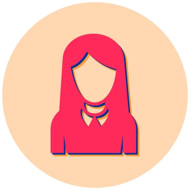 Kadın avatar. Web simgesi