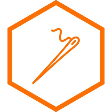 Tek bir iğne simgesinin vektör illüstrasyonu