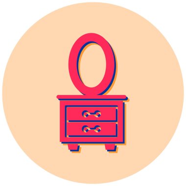 Mobilya. Web simgesi basit illüstrasyon