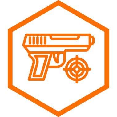 Bir silah simgesinin vektör illüstrasyonu