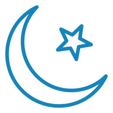 Ay ikonu vektör illüstrasyonu