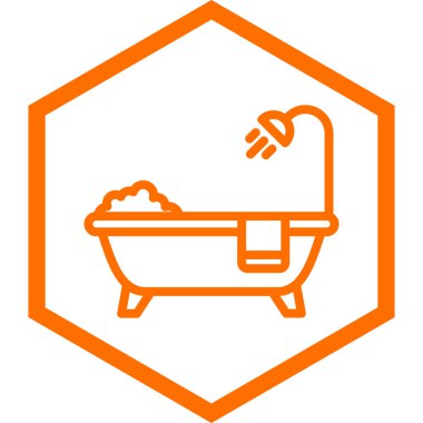 Küvet. Web simgesi basit tasarım