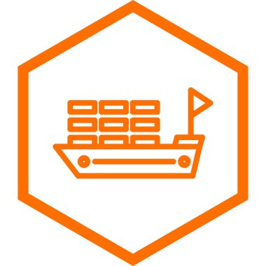 Gemi simgesi vektör illüstrasyonu