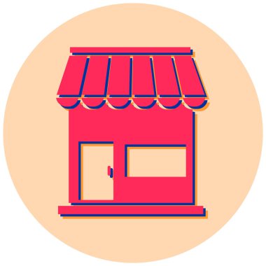 Dükkan. Web simgesi basit illüstrasyon