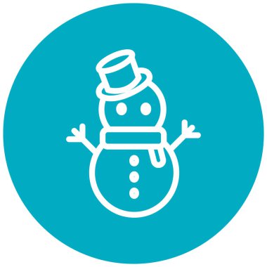 Kardan adam. Web simgesi basit illüstrasyon