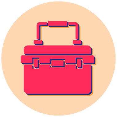 Çanta. Web simgesi basit illüstrasyon