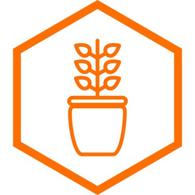 Bitki. Web simgesi basit illüstrasyon