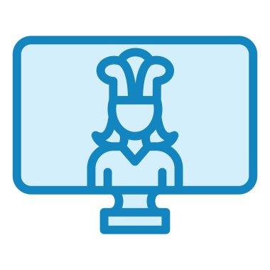 Yemek Şovu. Web simgesi basit illüstrasyon 