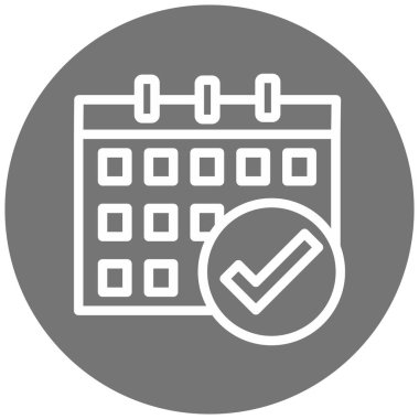 Takvim simgesi, vektör çizimi