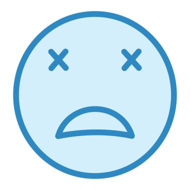 Ölü emoji. Web simgesi basit illüstrasyon 