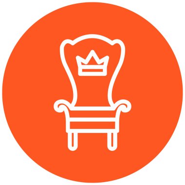 Sandalye. Web simgesi basit illüstrasyon