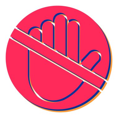 Dur işaretinin vektör illüstrasyonu 