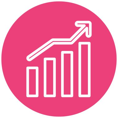 iş grafiği simgesi, vektör illüstrasyonu