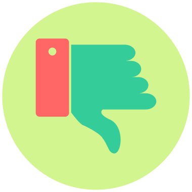 Hoşlanmıyorum. Web simgesi basit illüstrasyon