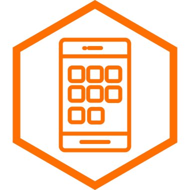 Cep telefonu. Web simgesi basit tasarım