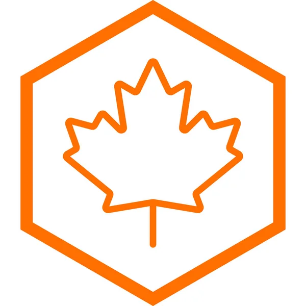 Maple Leaf Ikonen Vektor Illustration — Stock vektor