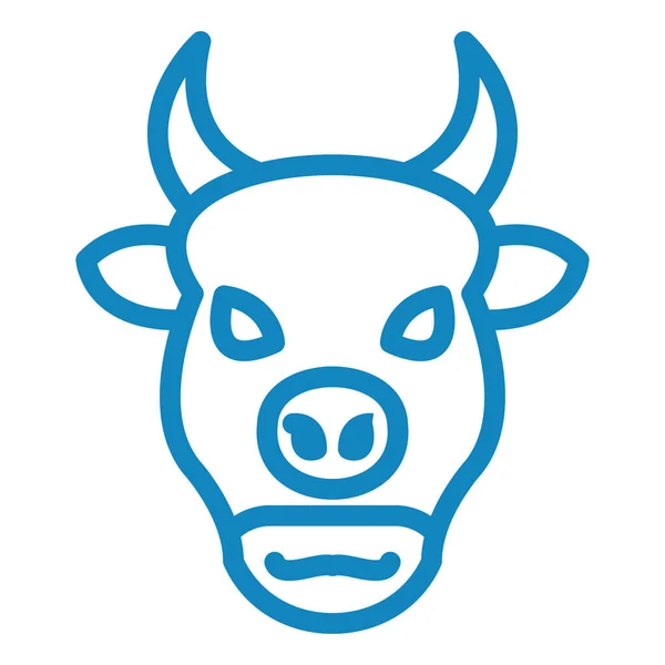Vaca Ícone Web Ilustração Simples —  Vetores de Stock