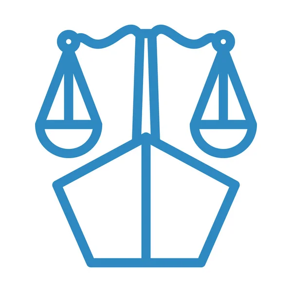 Hukuk Adalet Vektörü Illüstrasyonu — Stok Vektör