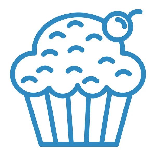 Cupcake Web Symbol Einfache Illustration — Stockvektor