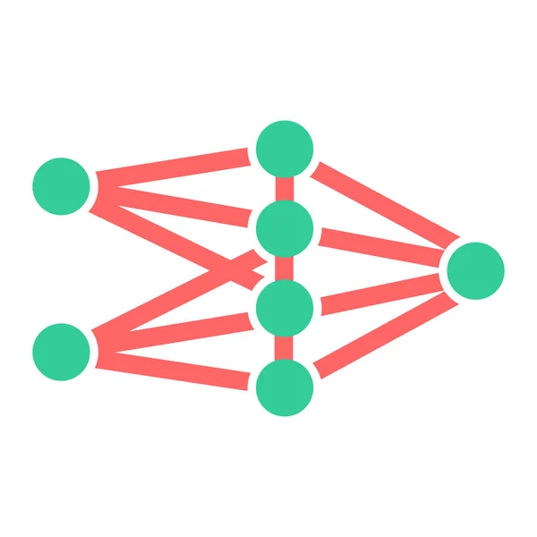 Nätverk Platt Vektor Ikon — Stock vektor