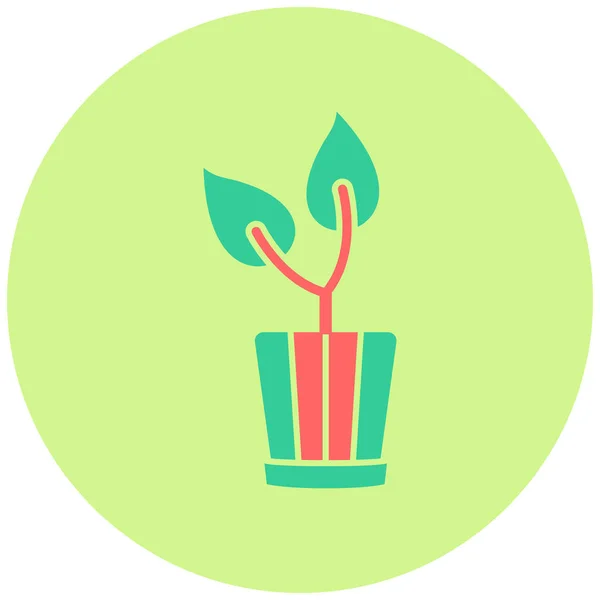 Vaso Plantas Ícone Web Design Simples — Vetor de Stock