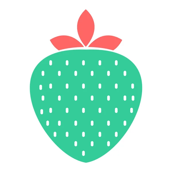 Erdbeerfrucht Ikone Flache Abbildung Von Wassermelonen Vektorsymbolen Für Das Web — Stockvektor