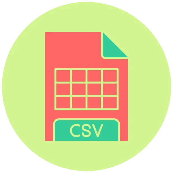 File Csv Icona Web Semplice Illustrazione — Vettoriale Stock