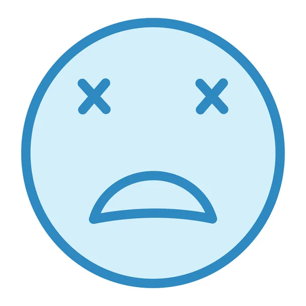 Emoji Muerto Icono Web Ilustración Simple — Vector de stock