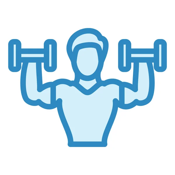 Fitness Musculação Ícone Vetor Ilustração Moderna — Vetor de Stock