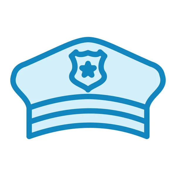 Illustration Vectorielle Chapeau Police Icône — Image vectorielle