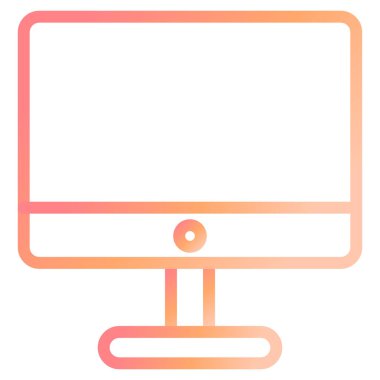 Monitör. Web simgesi basit illüstrasyon 