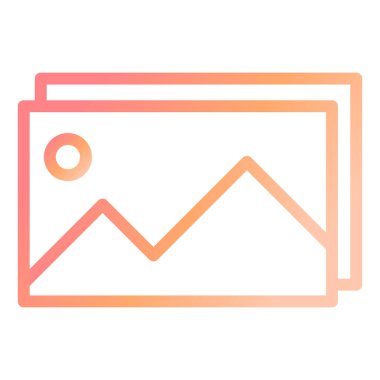 Galeri modern simge vektör illüstrasyonu 