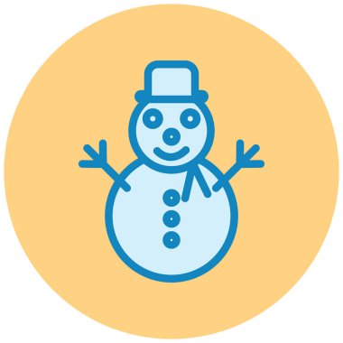 Kardan adam. Web simgesi basit illüstrasyon