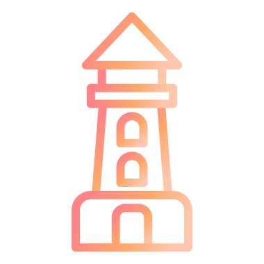 Light House modern simge vektör illüstrasyonu 