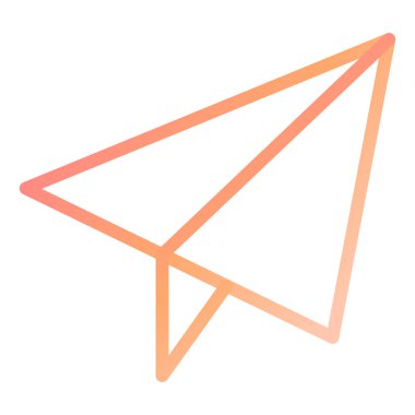 Kağıttan uçak. Web simgesi basit illüstrasyon 