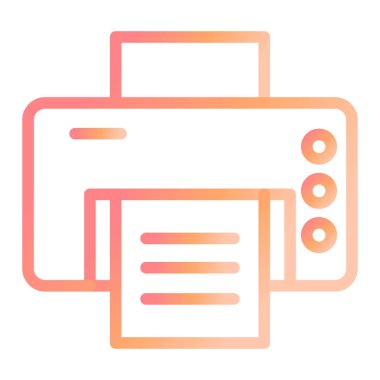 Yazıcı. Web simgesi basit illüstrasyon