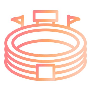 Stadyum modern ikon vektör illüstrasyonu 